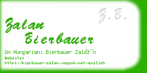 zalan bierbauer business card